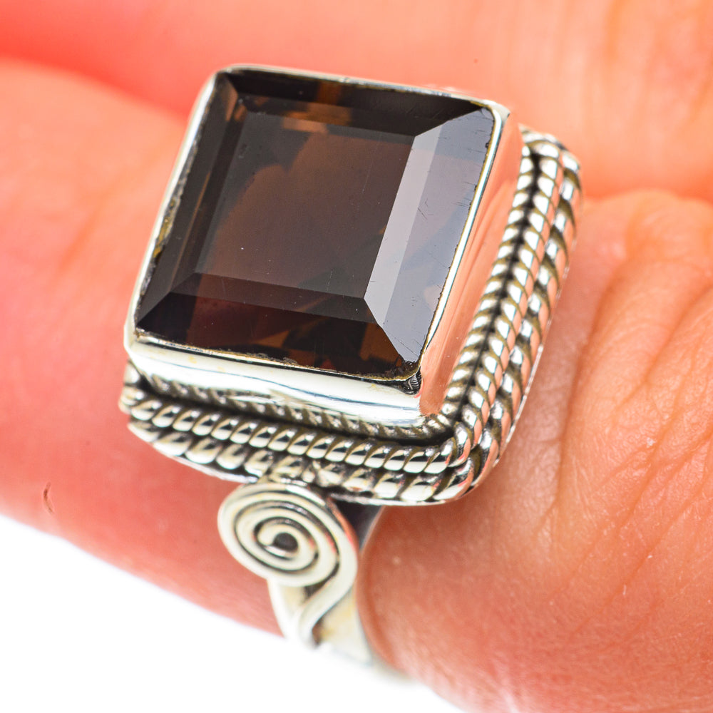 Smoky Quartz Rings handcrafted by Anasilvercos - RING65678