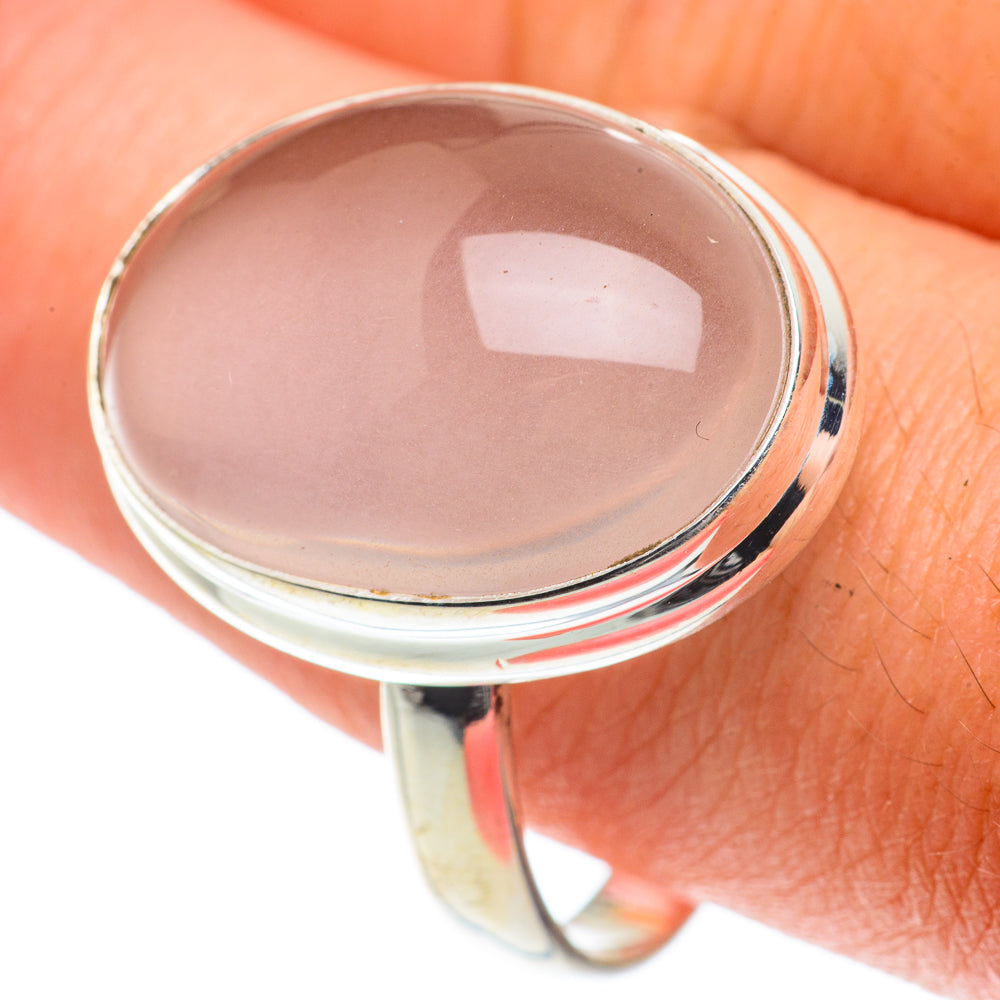 Rose Quartz Rings handcrafted by Anasilvercos - RING65683