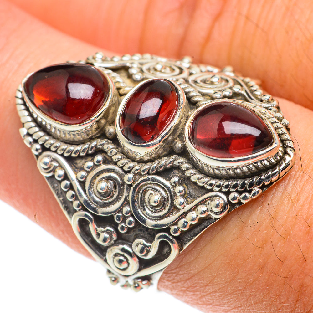 Garnet Rings handcrafted by Anasilvercos - RING65685