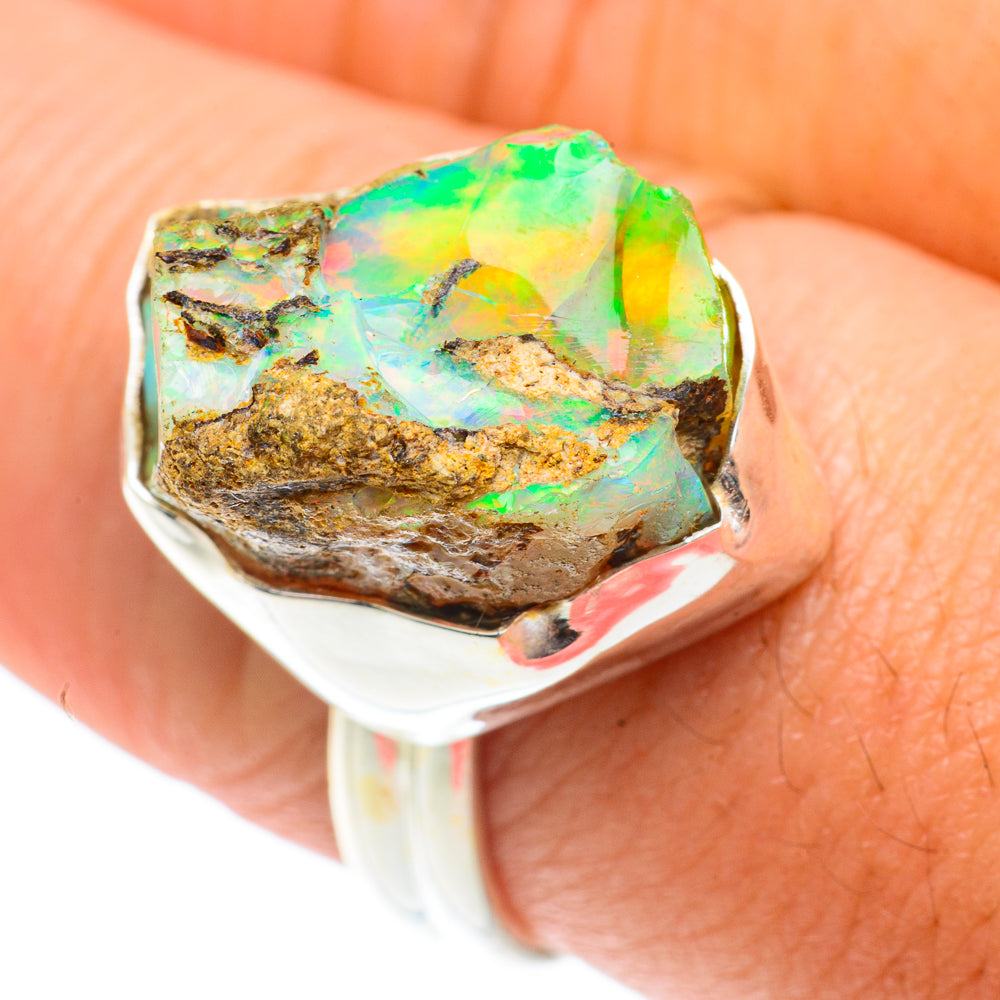 Ethiopian Opal Rings handcrafted by Anasilvercos - RING65699