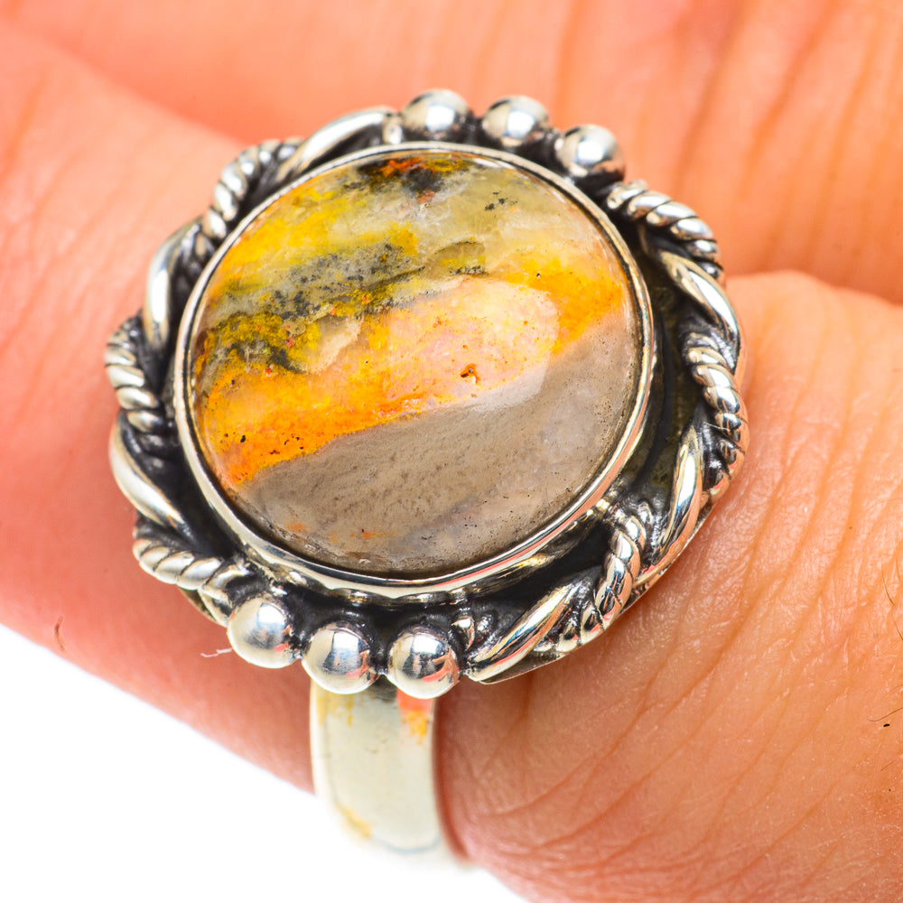 Bumble Bee Jasper Rings handcrafted by Anasilvercos - RING65702