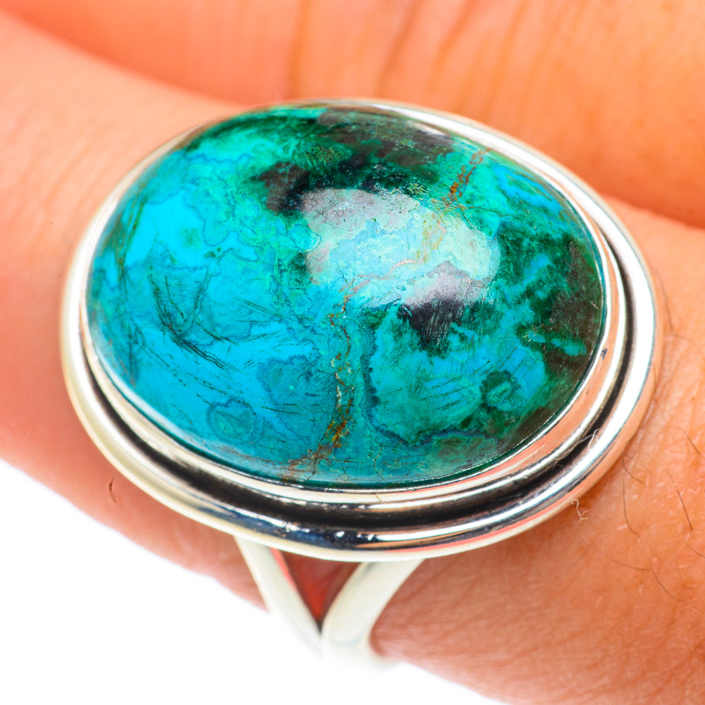 Chrysocolla Rings handcrafted by Anasilvercos - RING65704