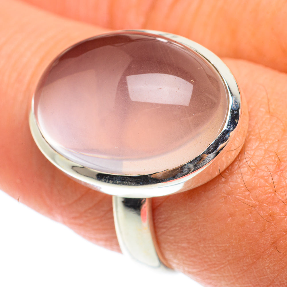 Rose Quartz Rings handcrafted by Anasilvercos - RING65713