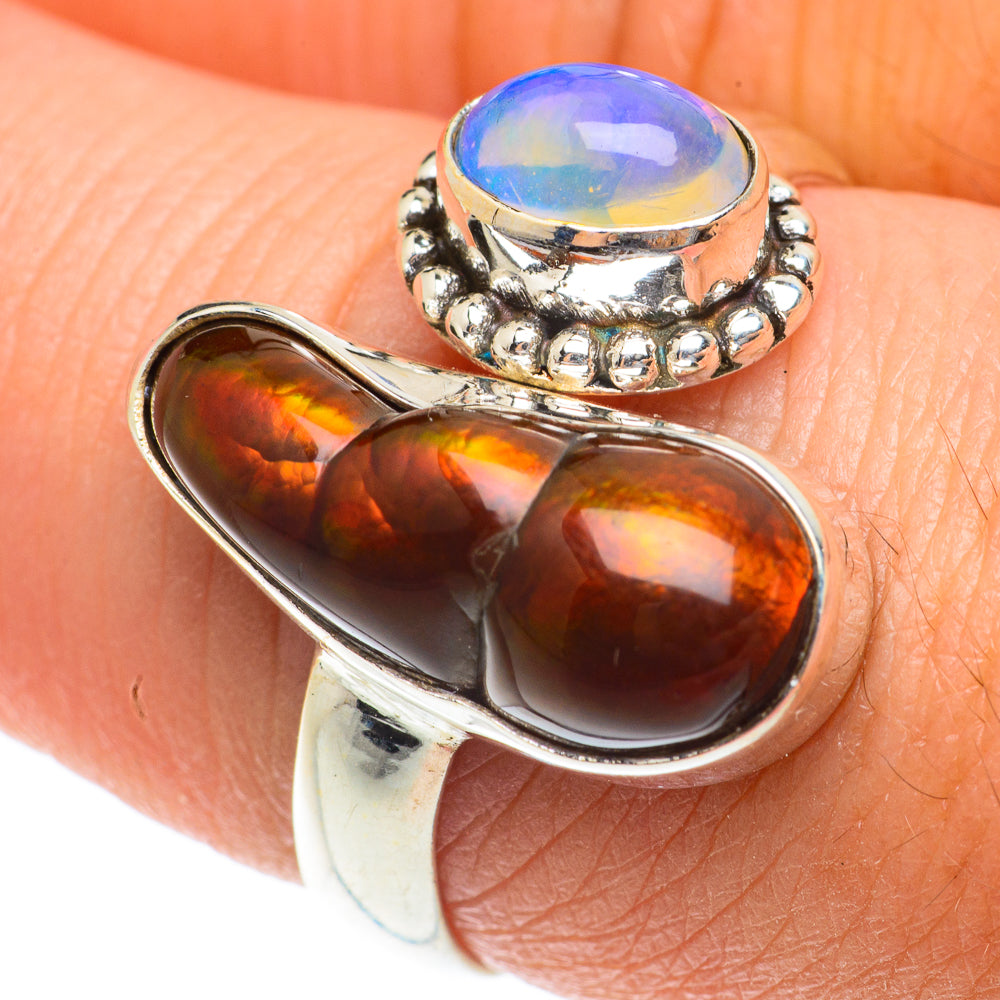 Mexican Fire Agate Rings handcrafted by Anasilvercos - RING65728