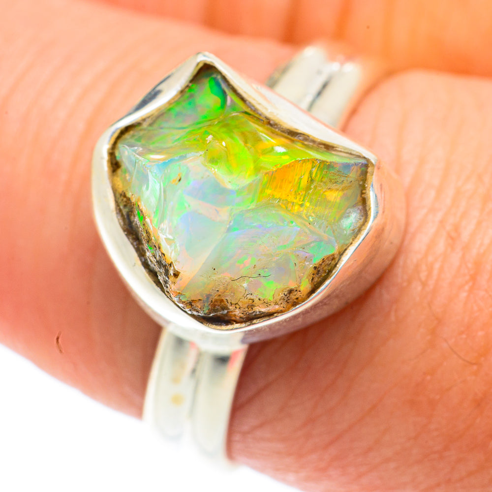 Ethiopian Opal Rings handcrafted by Anasilvercos - RING65731