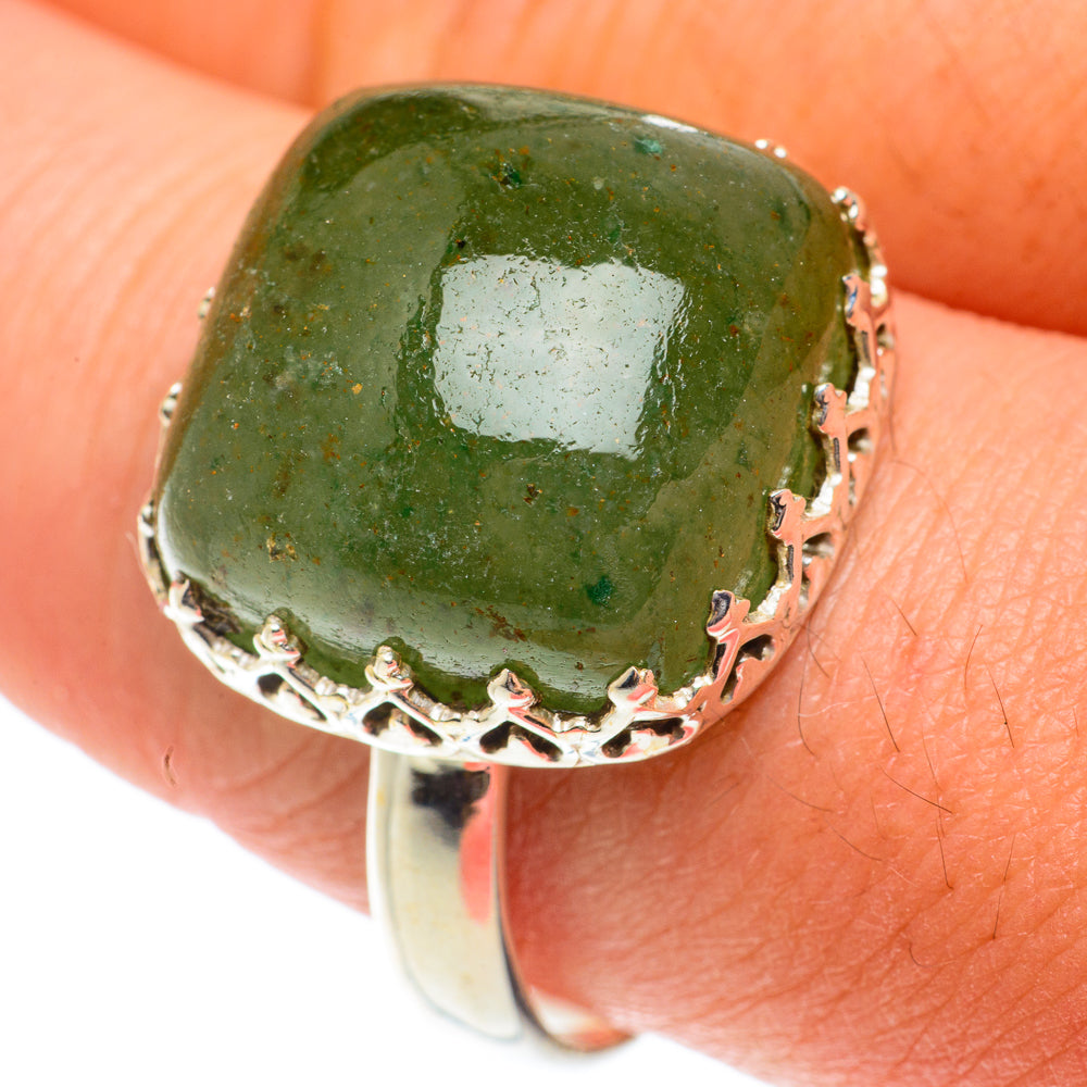 Green Aventurine Rings handcrafted by Anasilvercos - RING65737