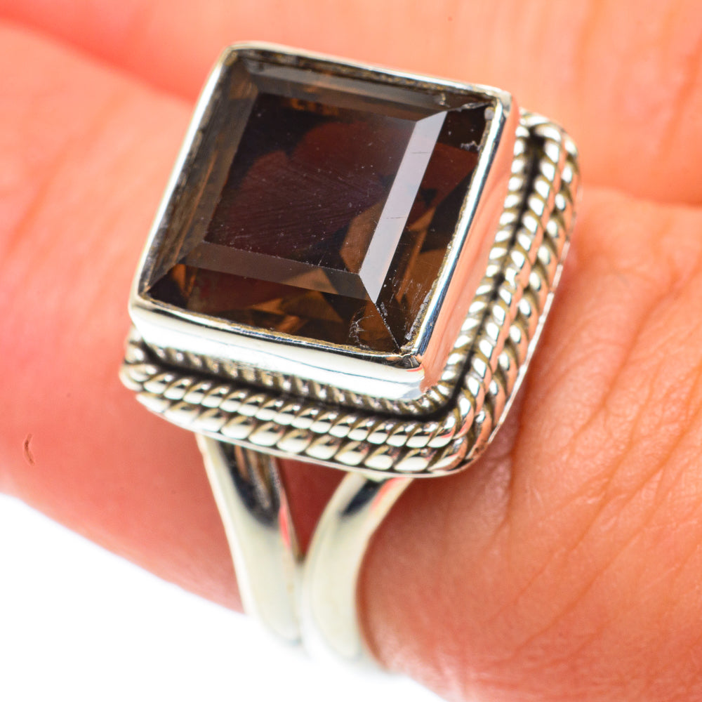 Smoky Quartz Rings handcrafted by Anasilvercos - RING65740