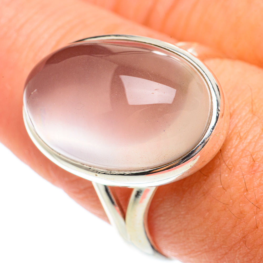 Rose Quartz Rings handcrafted by Anasilvercos - RING65743