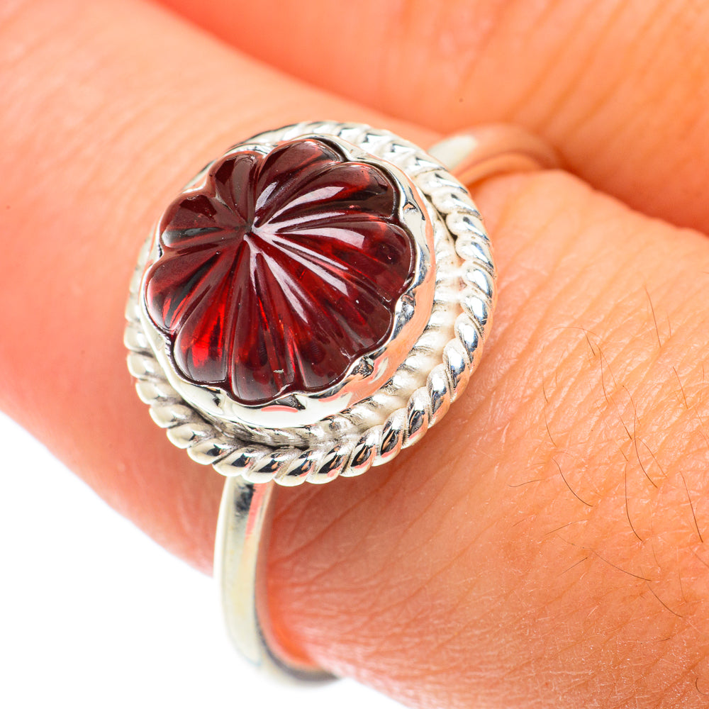 Garnet Rings handcrafted by Anasilvercos - RING65746