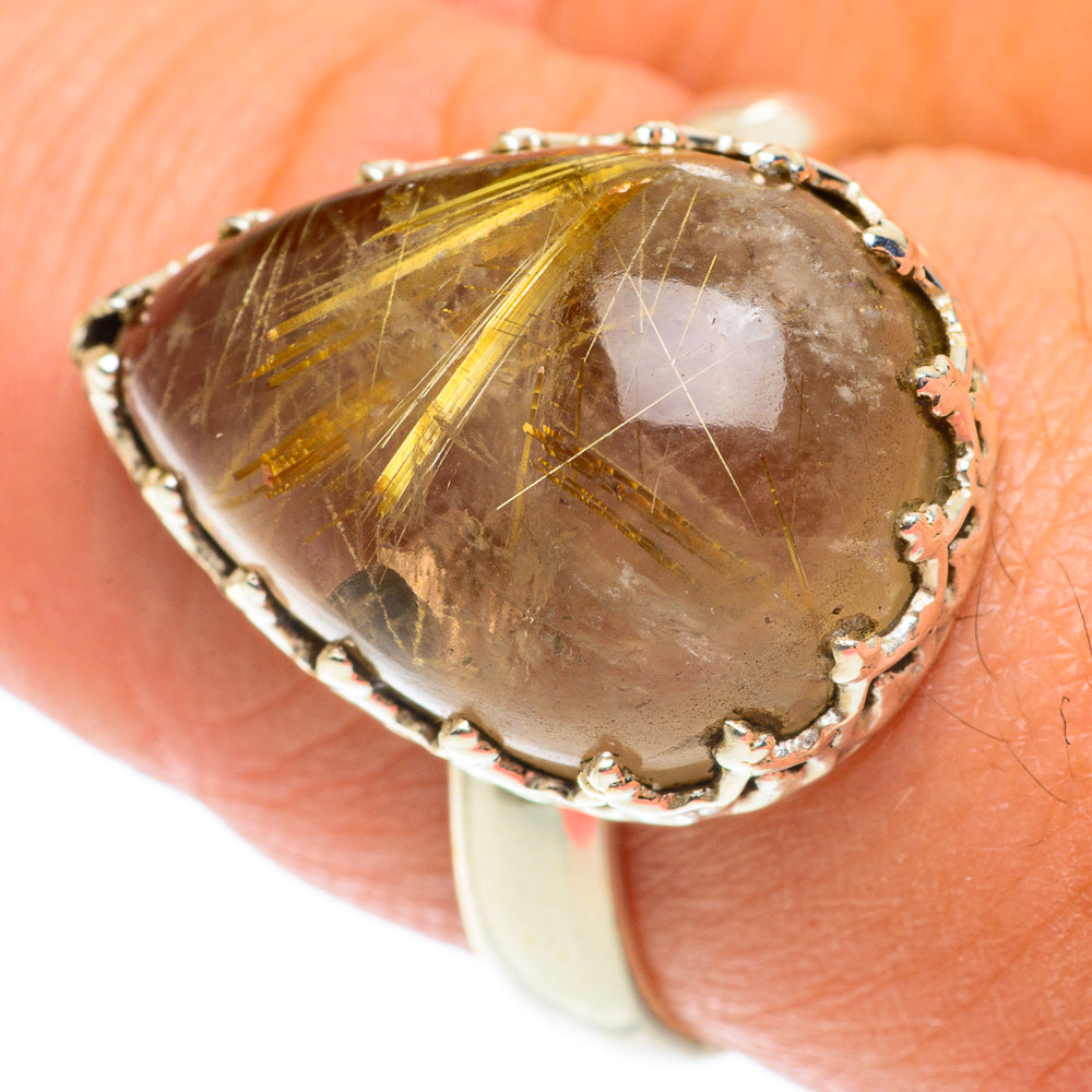 Rutilated Quartz Rings handcrafted by Anasilvercos - RING65752