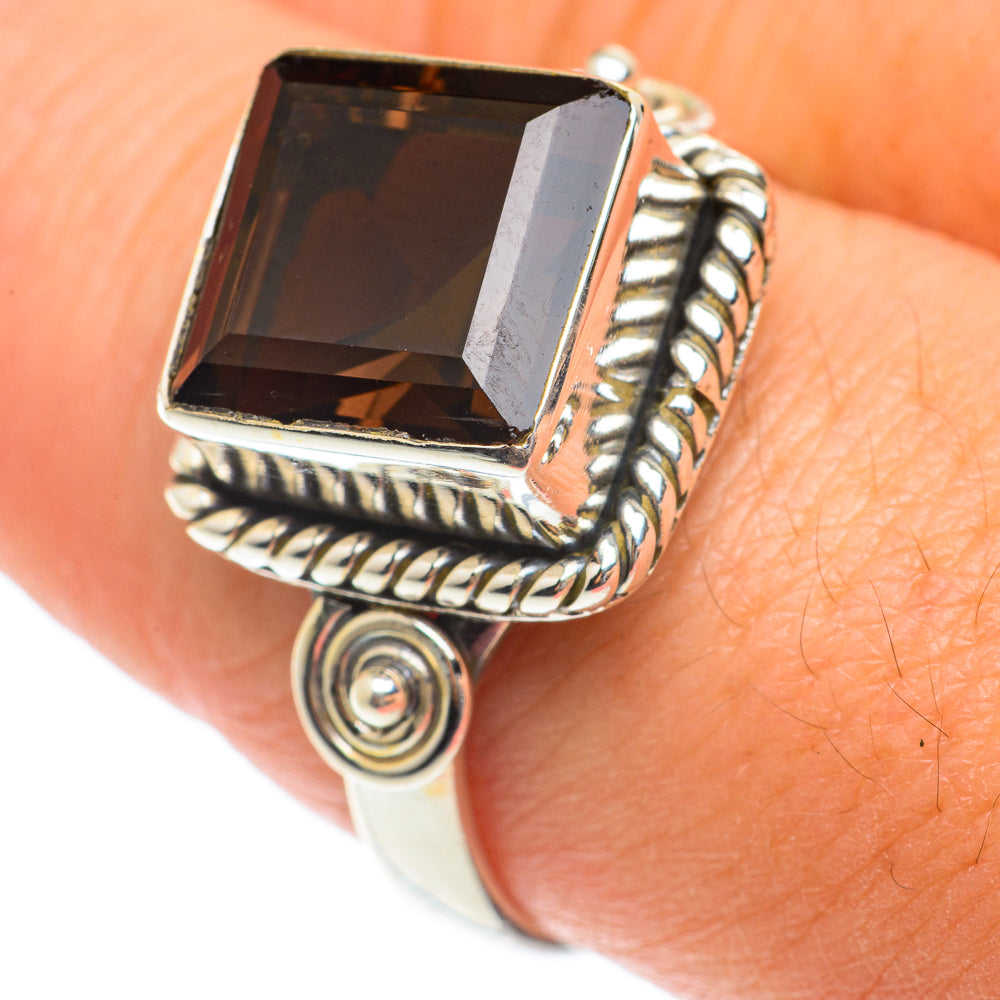 Smoky Quartz Rings handcrafted by Anasilvercos - RING65767