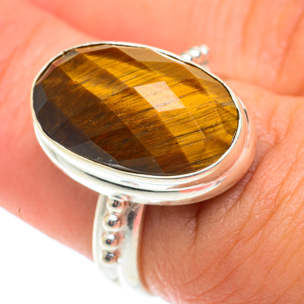 Tiger Eye Rings handcrafted by Anasilvercos - RING65768