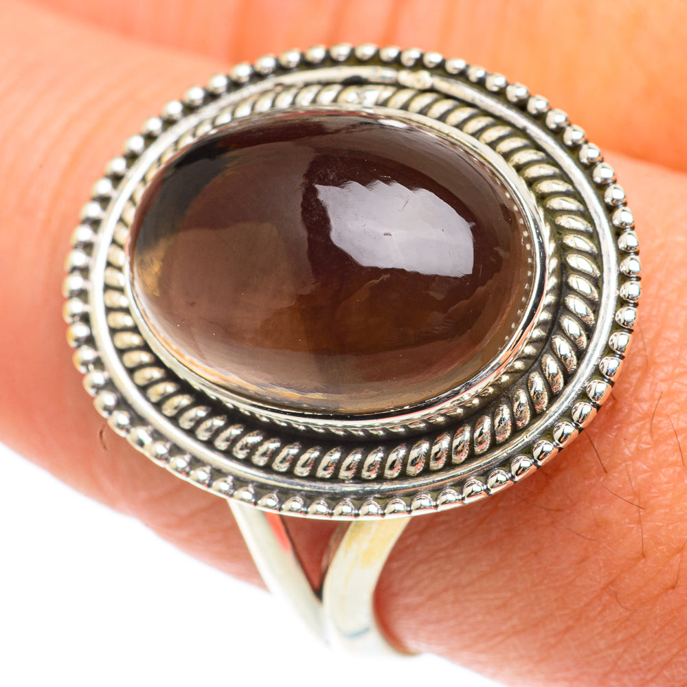 Smoky Quartz Rings handcrafted by Anasilvercos - RING65794