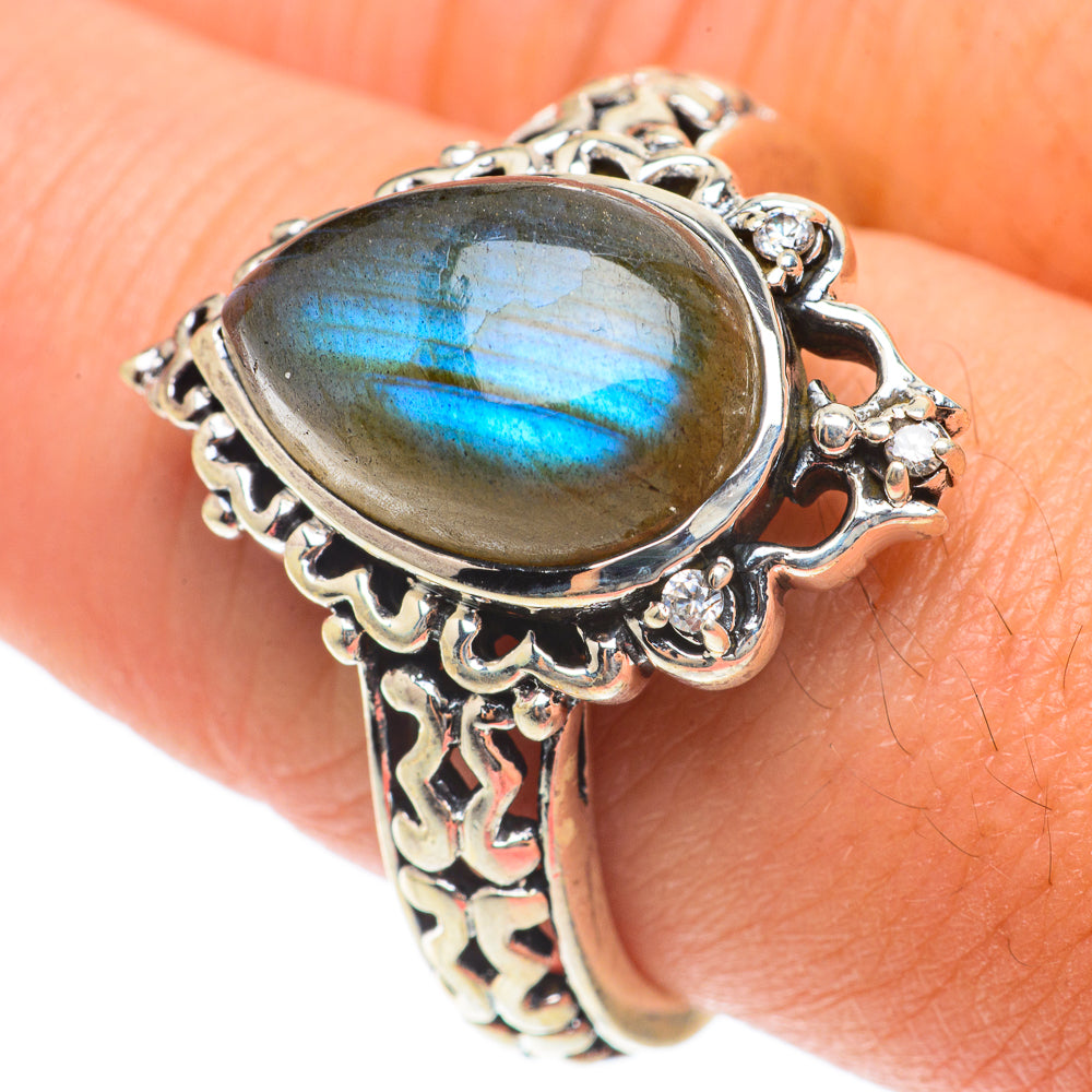 Labradorite Rings handcrafted by Anasilvercos - RING65815
