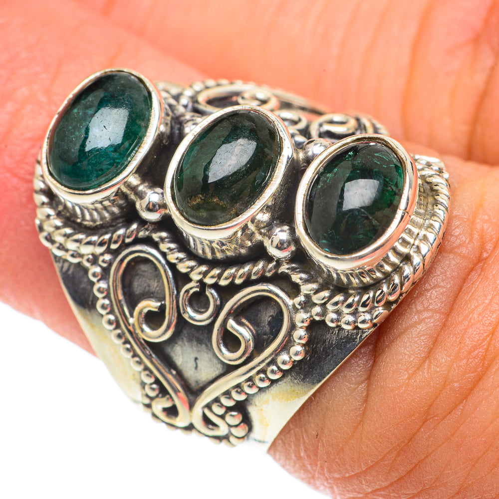 Green Tourmaline Rings handcrafted by Anasilvercos - RING65832