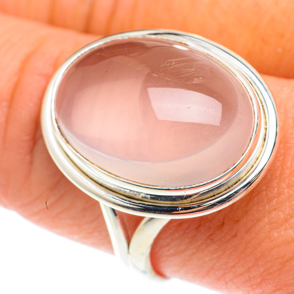 Rose Quartz Rings handcrafted by Anasilvercos - RING65843