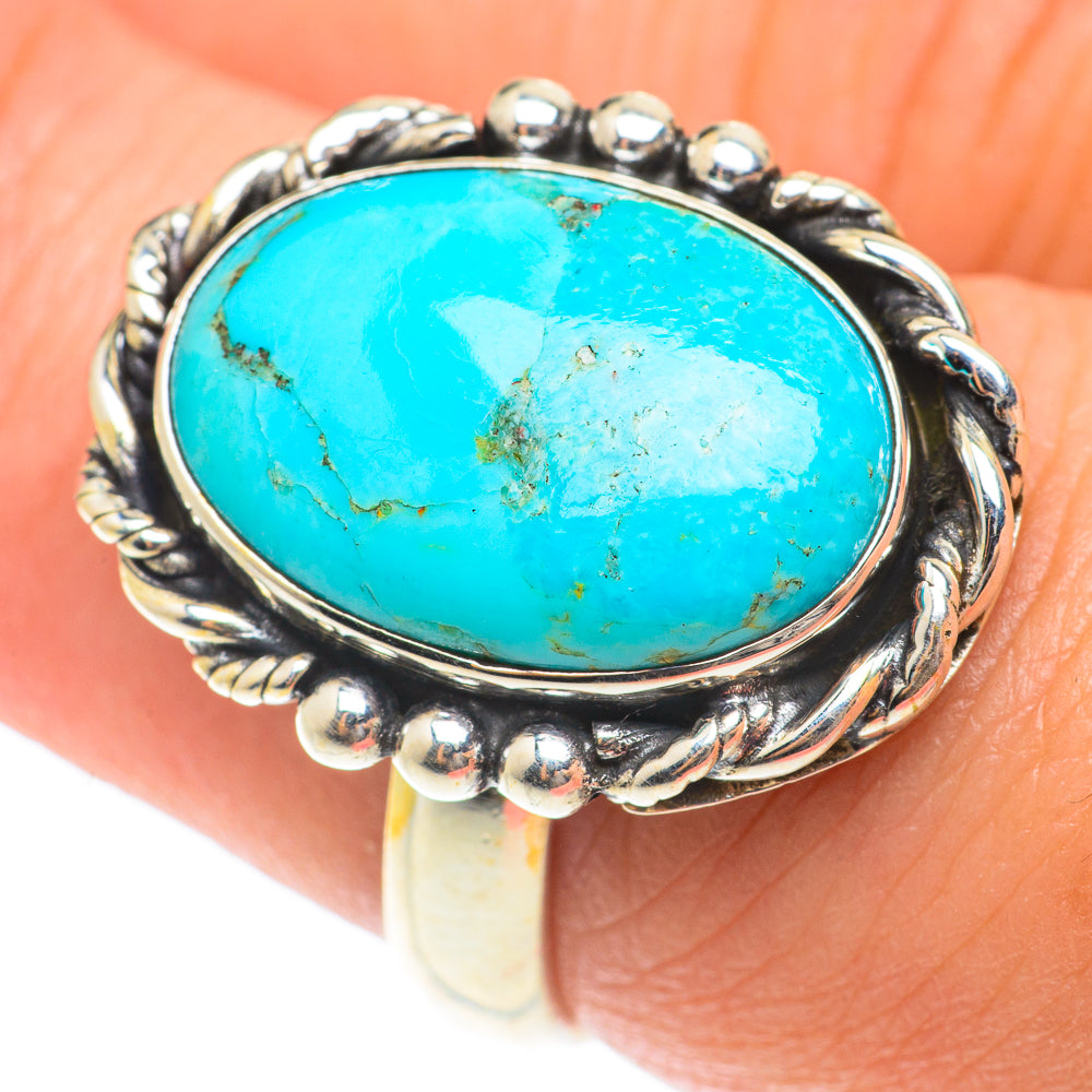Arizona Turquoise Rings handcrafted by Anasilvercos - RING65856