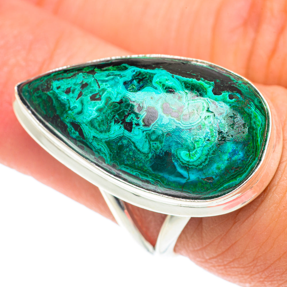 Chrysocolla Rings handcrafted by Anasilvercos - RING65858