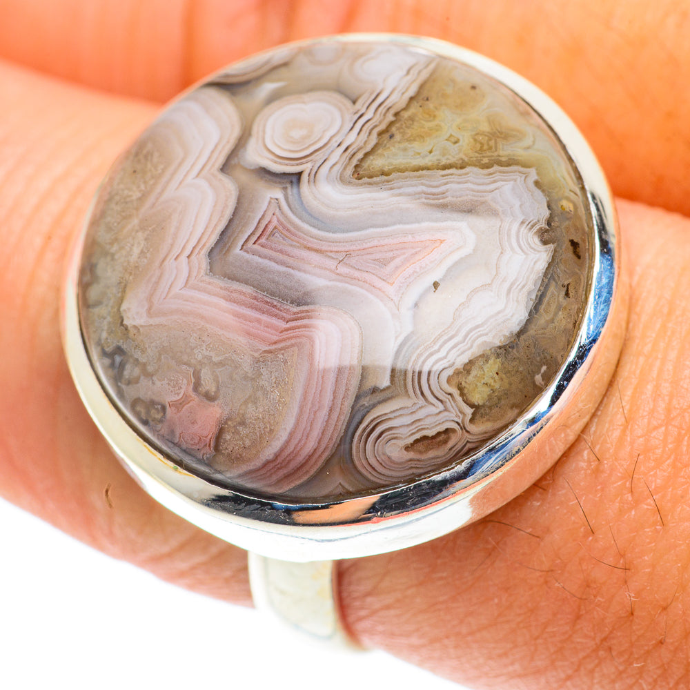 Laguna Lace Agate Rings handcrafted by Anasilvercos - RING65892