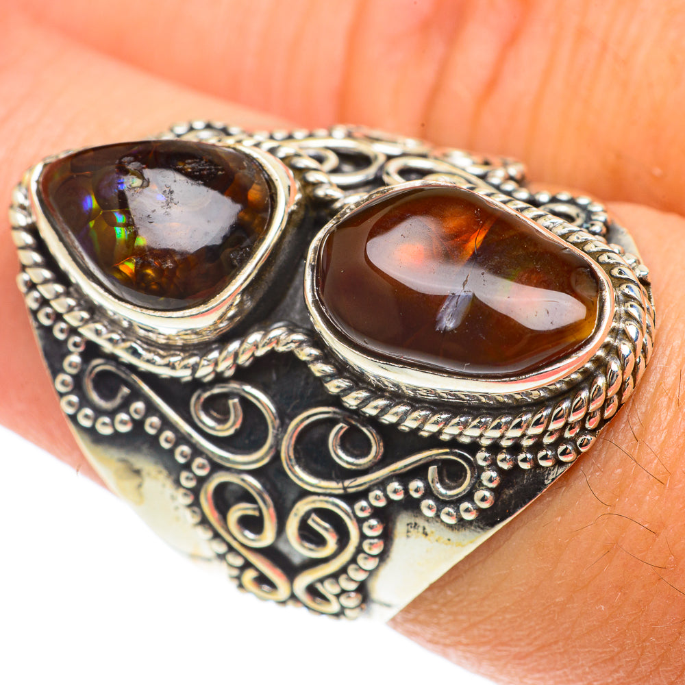 Mexican Fire Agate Rings handcrafted by Anasilvercos - RING65894