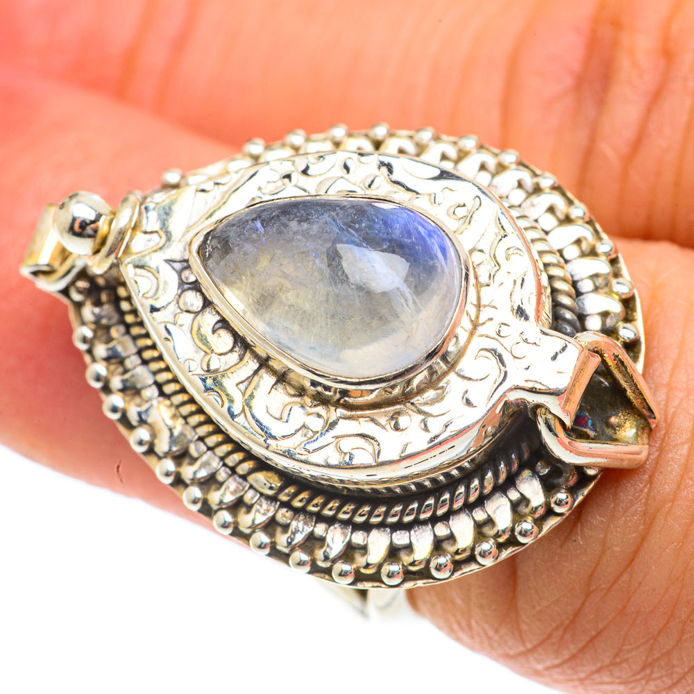 Rainbow Moonstone Rings handcrafted by Anasilvercos - RING65909