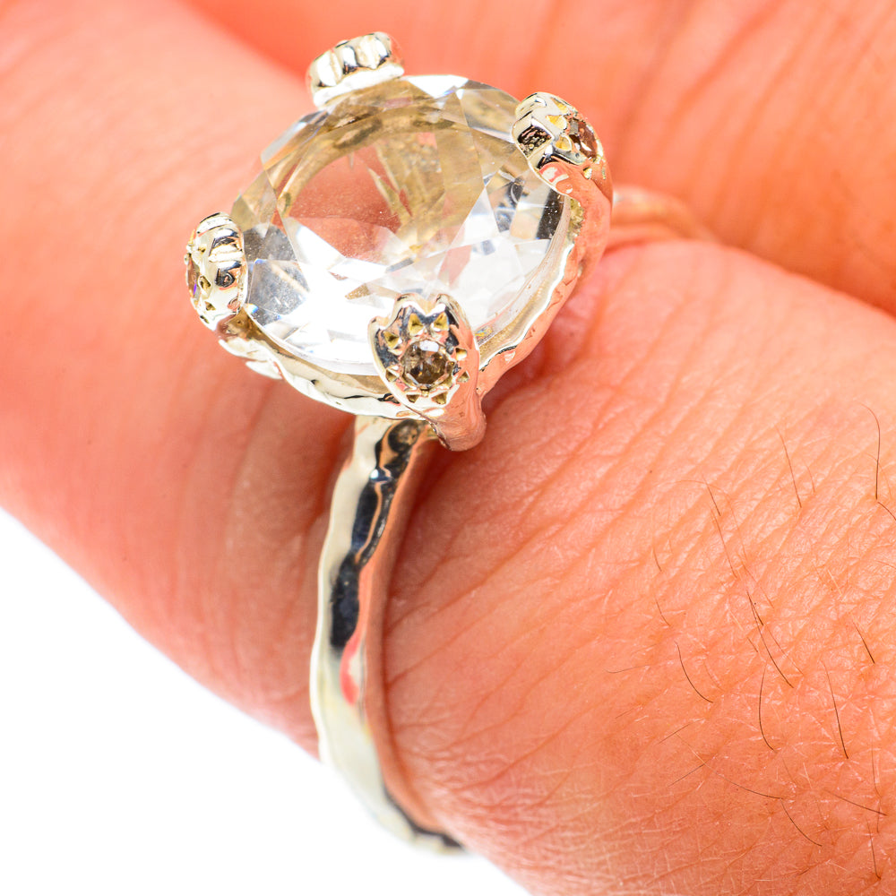 White Quartz Rings handcrafted by Anasilvercos - RING65947