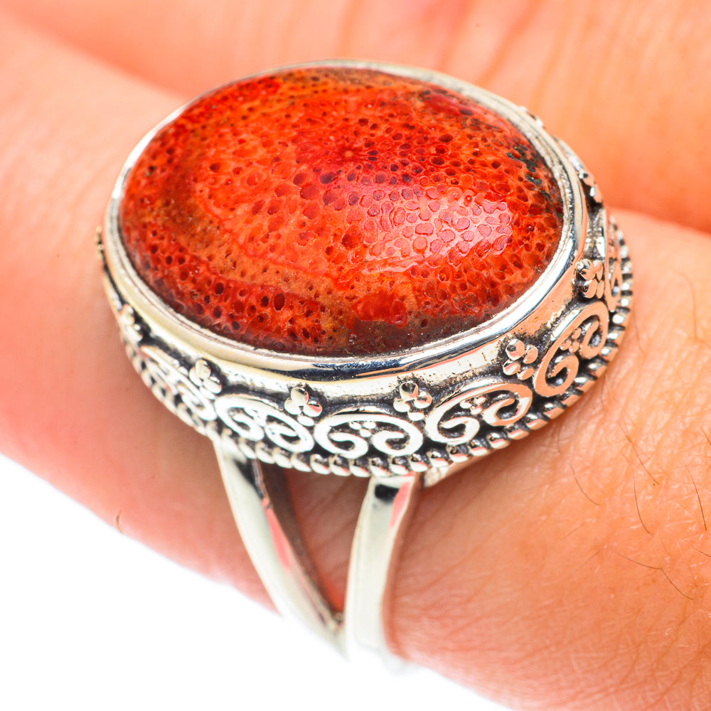 Sponge Coral Rings handcrafted by Anasilvercos - RING65965
