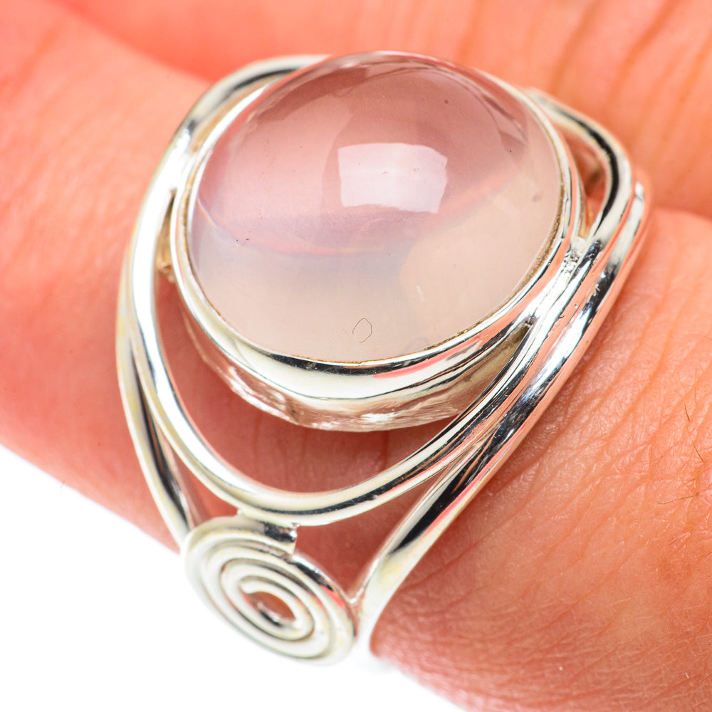 Rose Quartz Rings handcrafted by Anasilvercos - RING65968