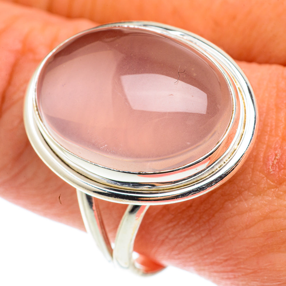Rose Quartz Rings handcrafted by Anasilvercos - RING65992