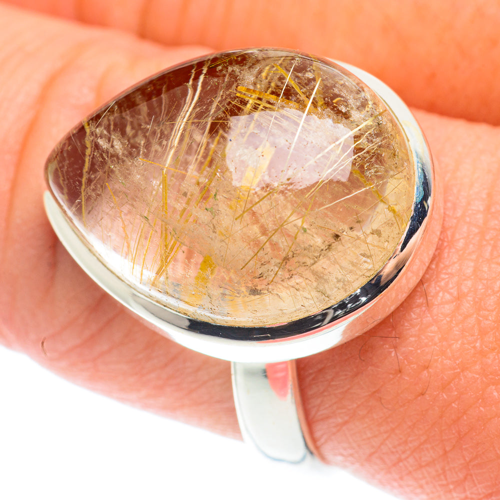Rutilated Quartz Rings handcrafted by Anasilvercos - RING65997