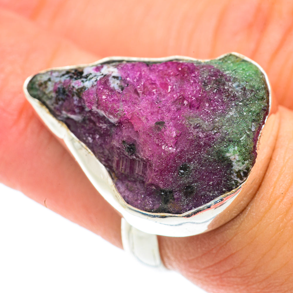 Ruby Zoisite Rings handcrafted by Anasilvercos - RING66005