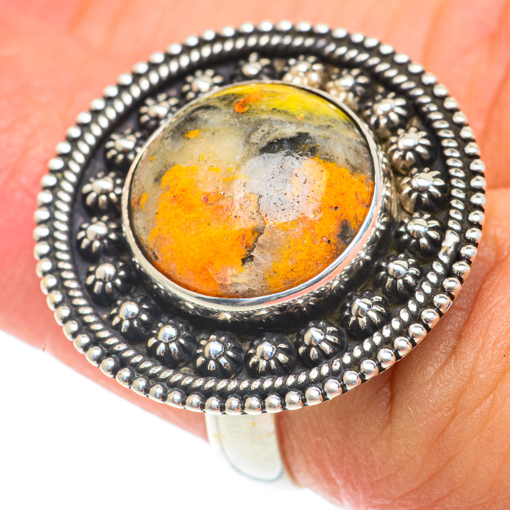Bumble Bee Jasper Rings handcrafted by Anasilvercos - RING66009