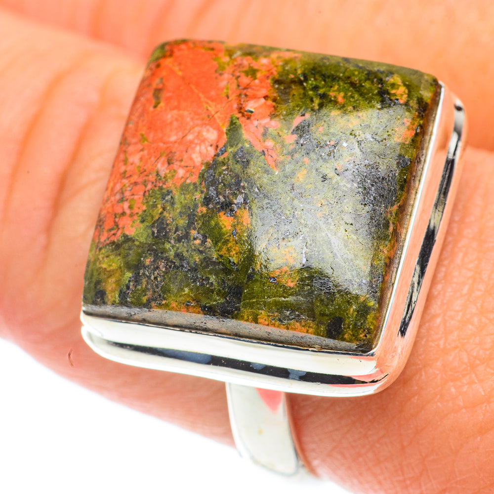 Unakite Rings handcrafted by Anasilvercos - RING66016