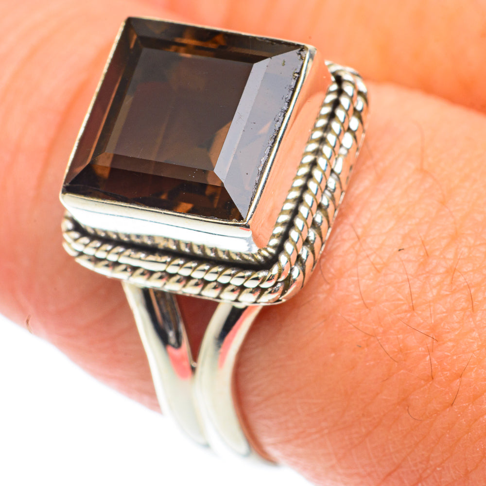 Smoky Quartz Rings handcrafted by Anasilvercos - RING66019