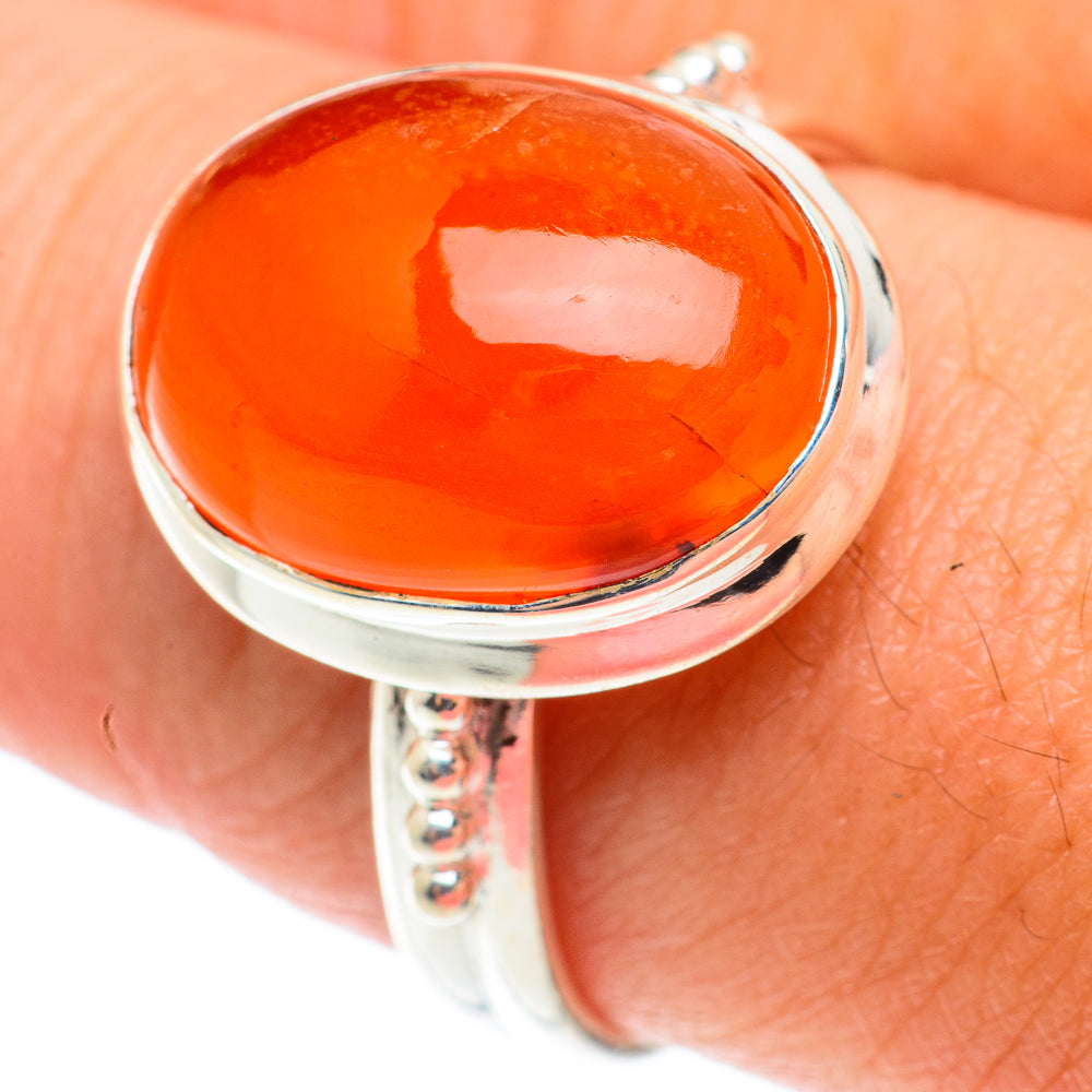 Carnelian Rings handcrafted by Anasilvercos - RING66021