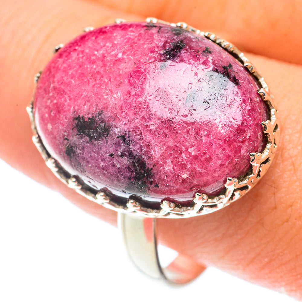 Rhodonite Rings handcrafted by Anasilvercos - RING66023