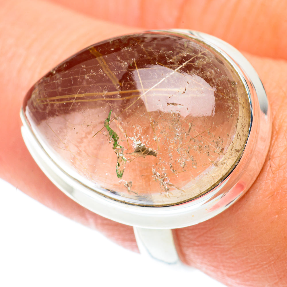 Rutilated Quartz Rings handcrafted by Anasilvercos - RING66026