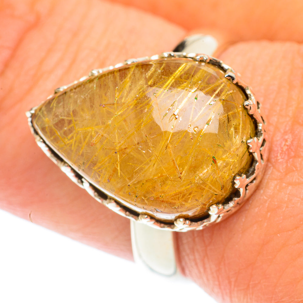 Rutilated Quartz Rings handcrafted by Anasilvercos - RING66028