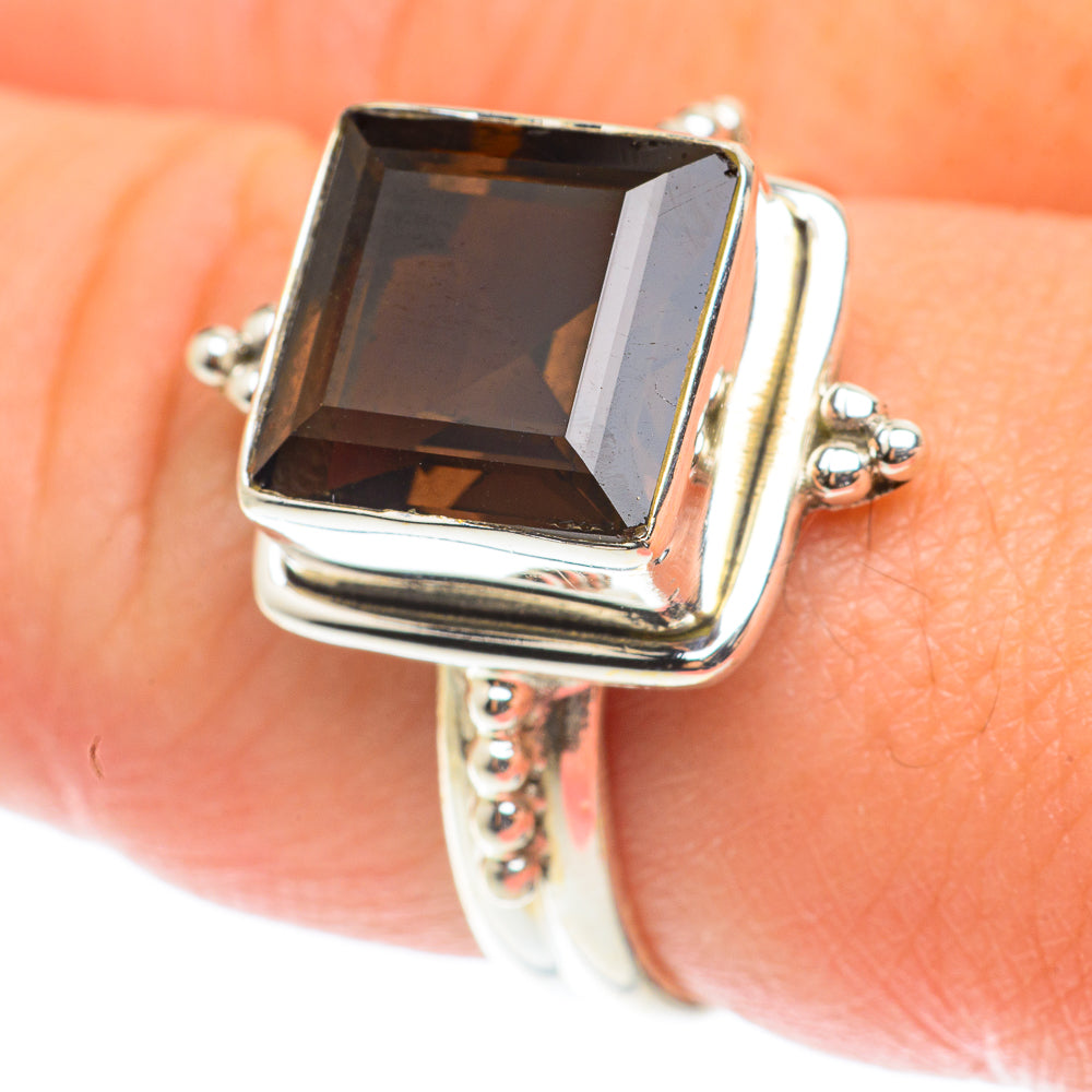 Smoky Quartz Rings handcrafted by Anasilvercos - RING66045