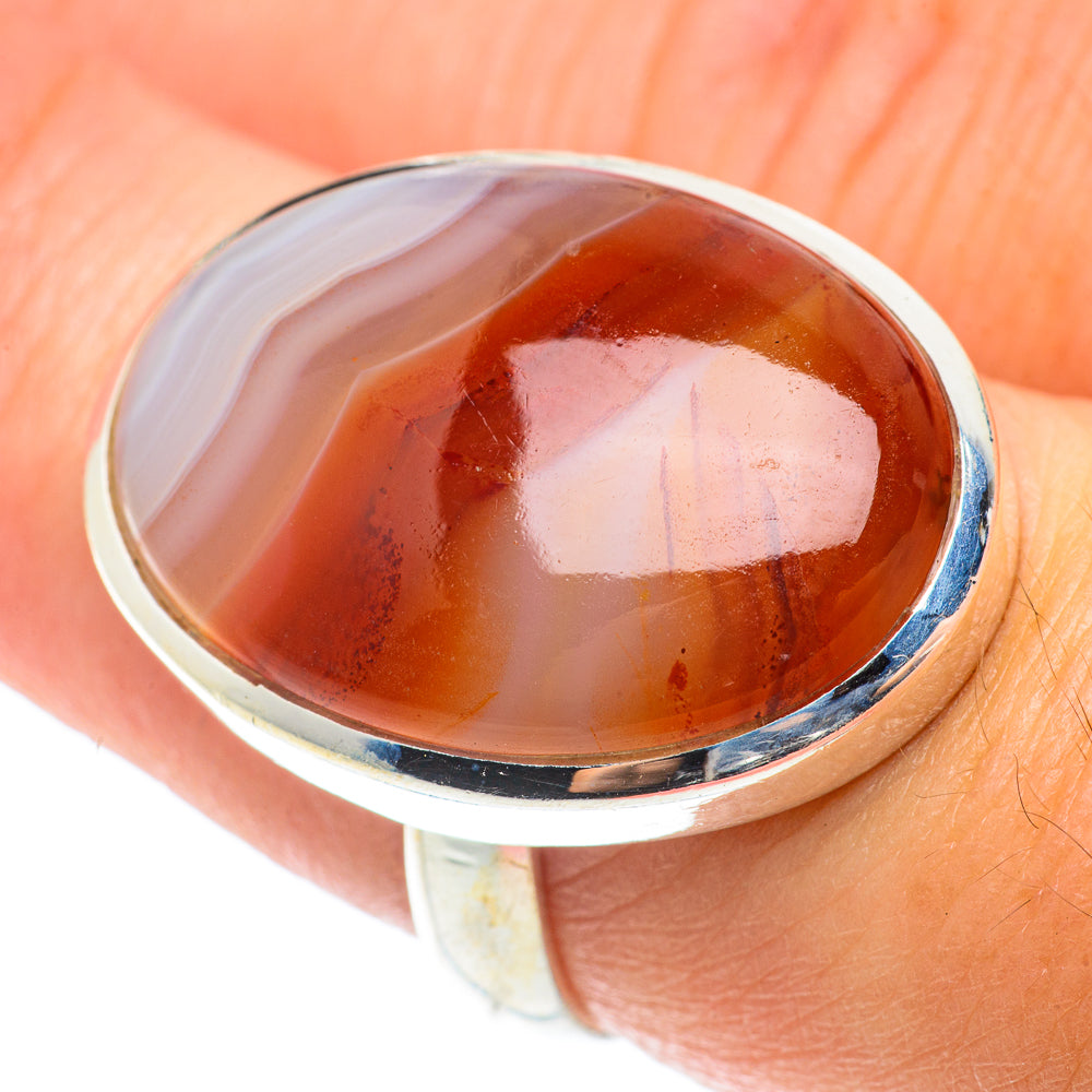 Botswana Agate Rings handcrafted by Anasilvercos - RING66049