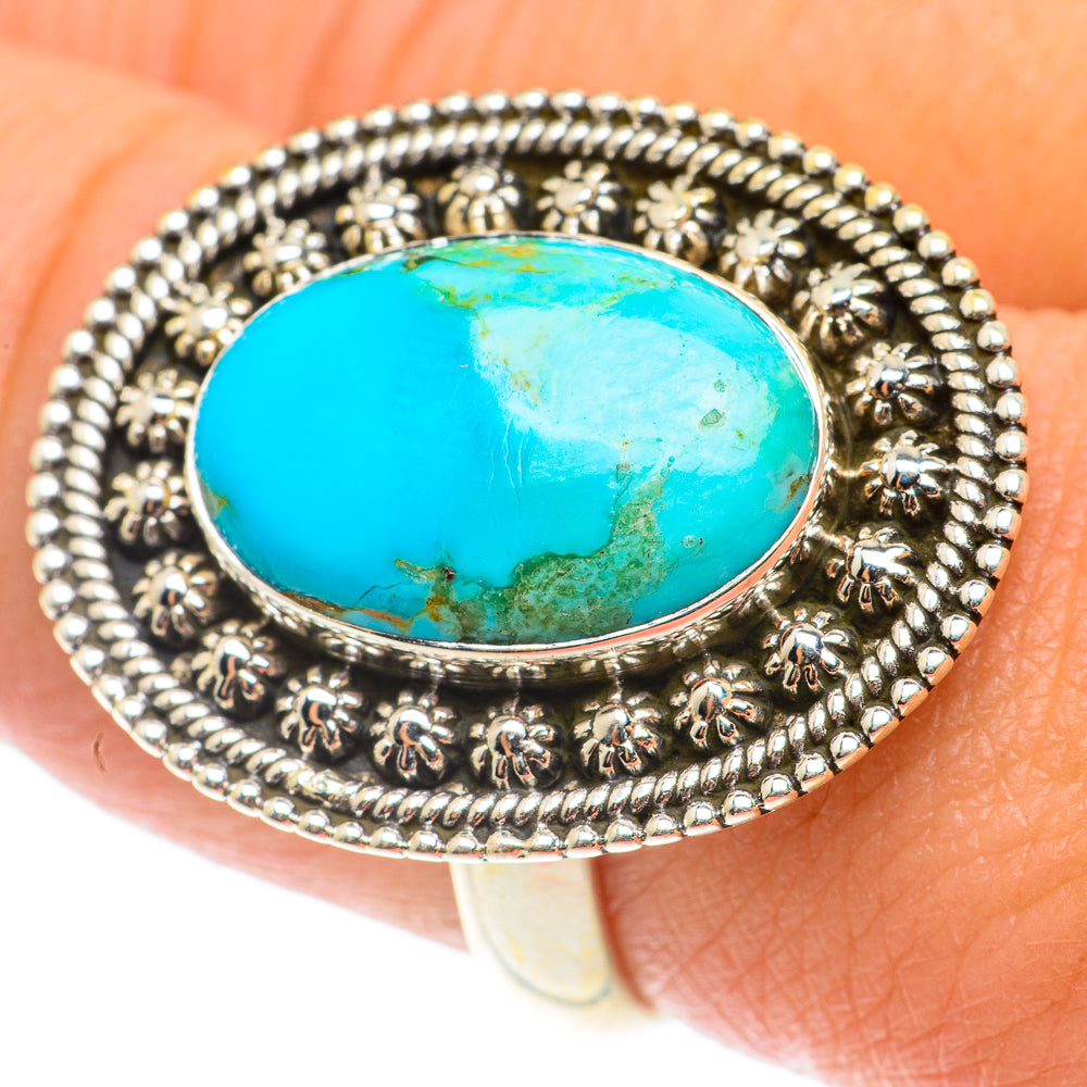 Arizona Turquoise Rings handcrafted by Anasilvercos - RING66063