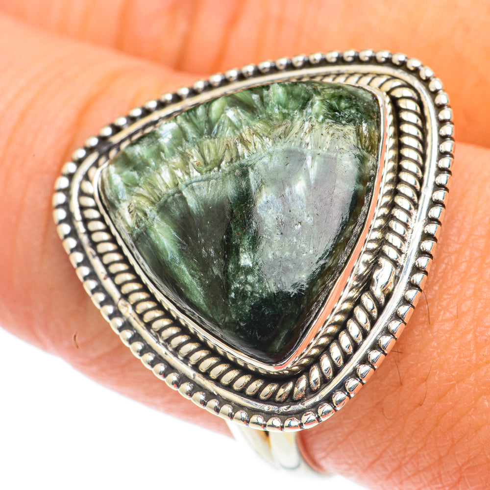 Seraphinite Rings handcrafted by Anasilvercos - RING66067