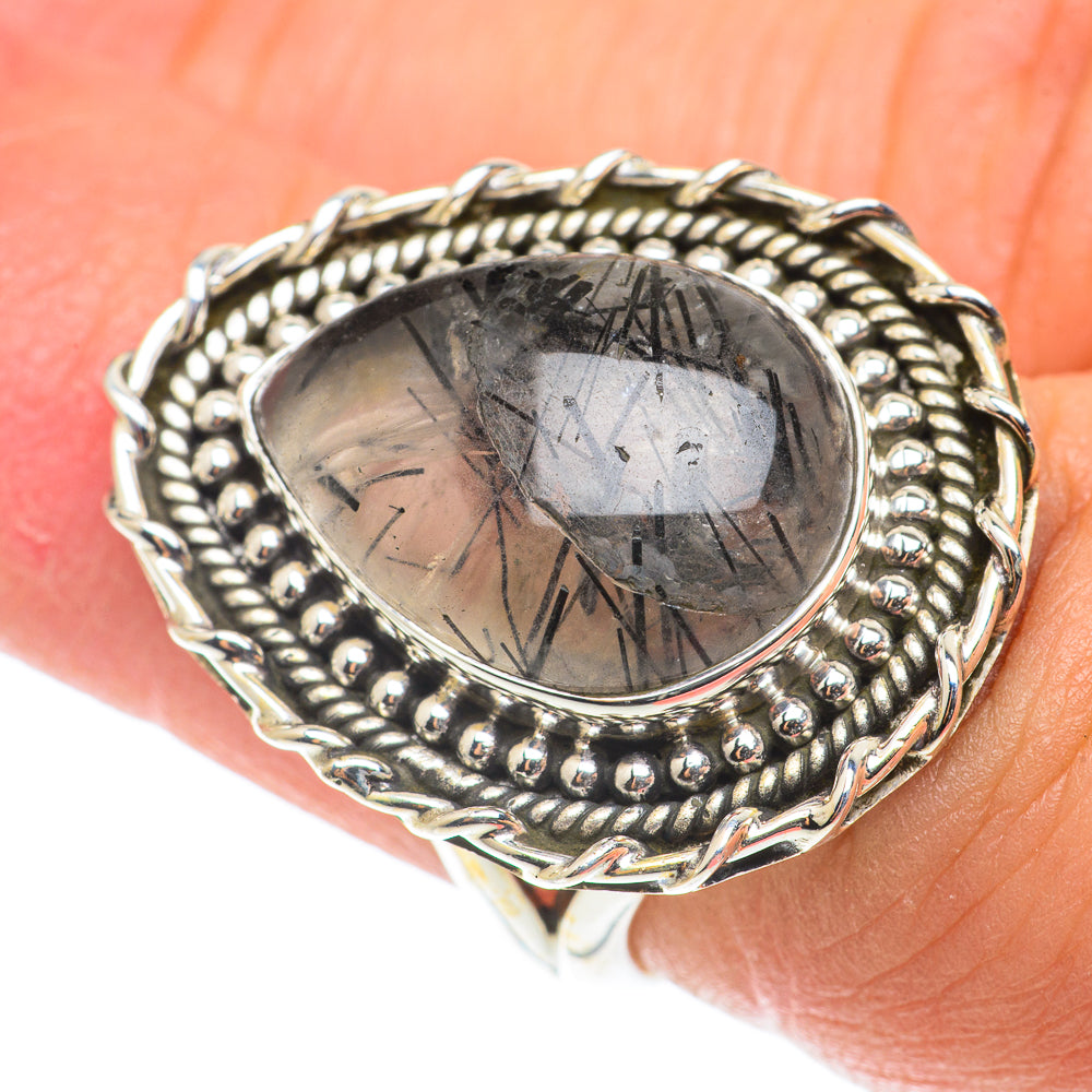 Tourmalinated Quartz Rings handcrafted by Anasilvercos - RING66083