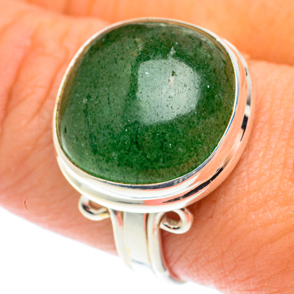 Green Aventurine Rings handcrafted by Anasilvercos - RING66093