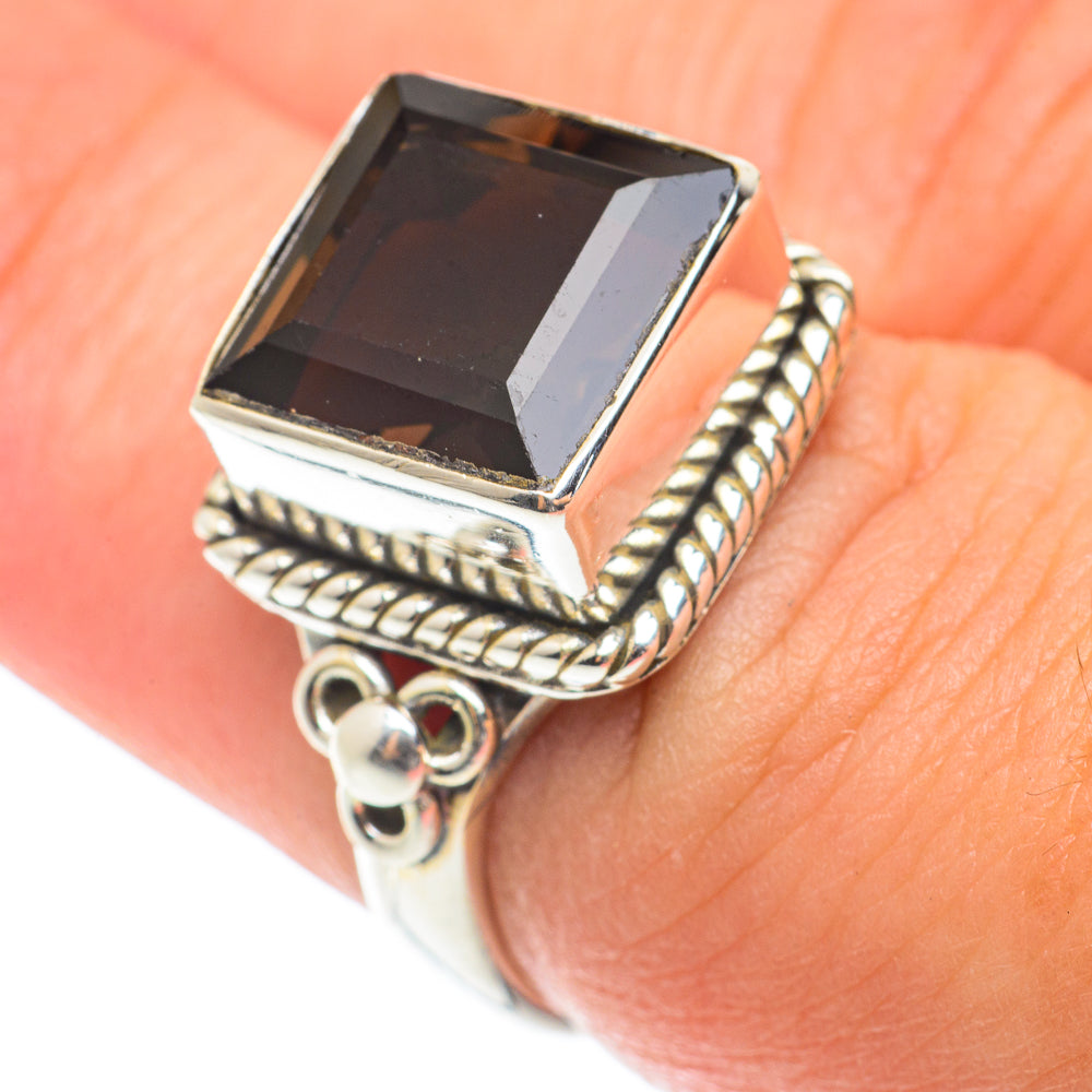 Smoky Quartz Rings handcrafted by Anasilvercos - RING66095