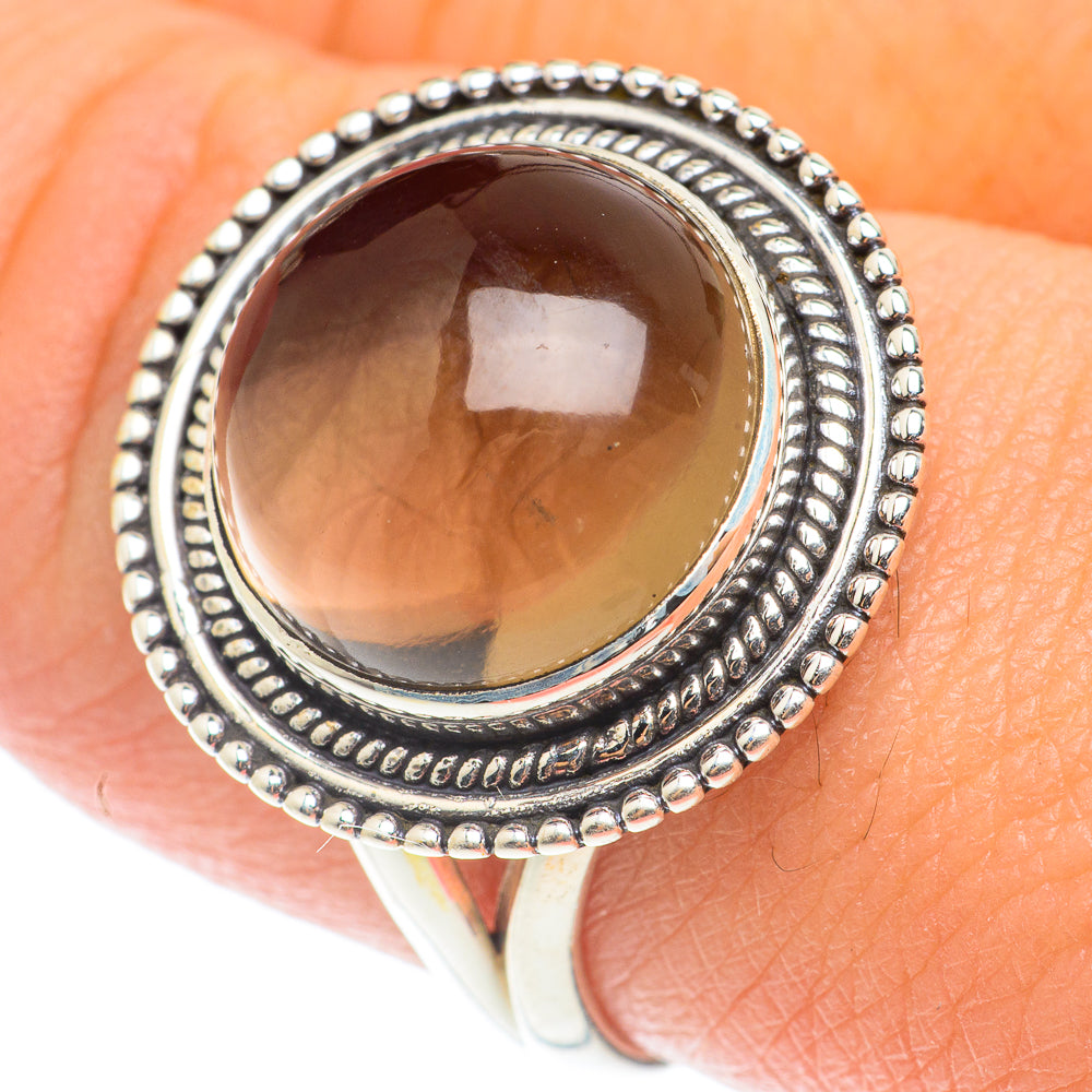 Smoky Quartz Rings handcrafted by Anasilvercos - RING66096