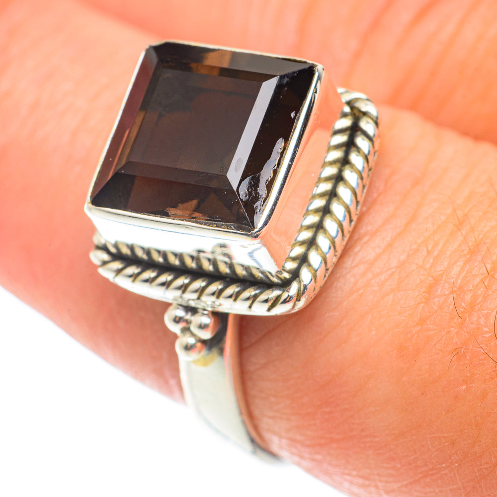 Smoky Quartz Rings handcrafted by Anasilvercos - RING66097