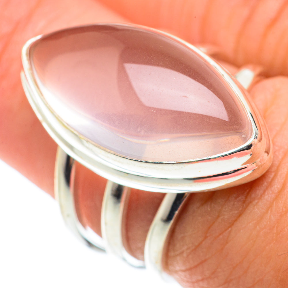 Rose Quartz Rings handcrafted by Anasilvercos - RING66100