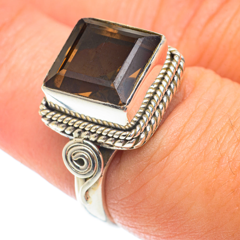 Smoky Quartz Rings handcrafted by Anasilvercos - RING66119
