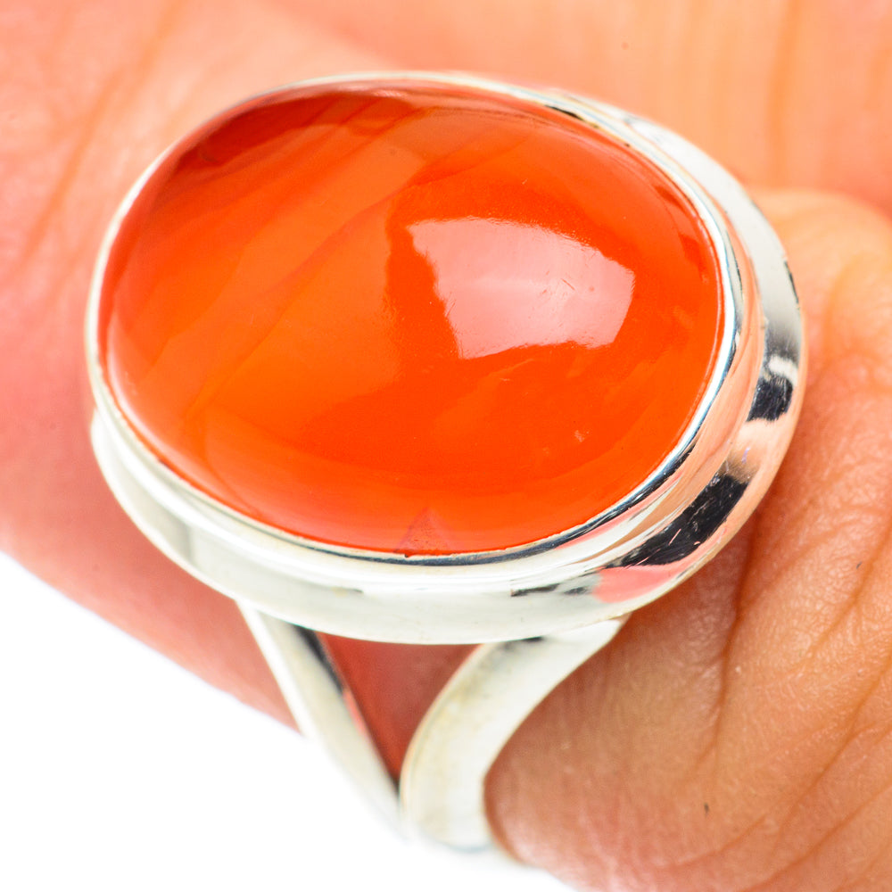 Carnelian Rings handcrafted by Anasilvercos - RING66121